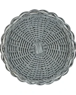 Sale Beliani Set di 3 vasi da fiori in vimini GEFIRA Rattan sintetico (PE) 31/39/49 cm Grigio Bianco Grigio