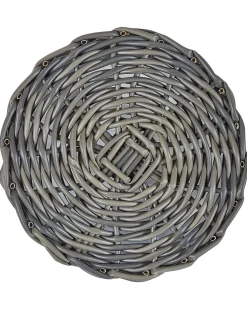 Hot Beliani Set di 3 vasi da fiori in vimini NIKITI Rattan sintetico (PE) 29/35/40 cm Tortora Marrone