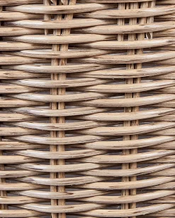 Hot Beliani Set di 3 vasi da fiori in vimini PENDULA Rattan sintetico (PE) 33/37/45 cm Naturale Marrone