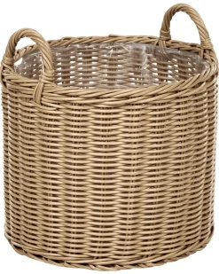 Sale Beliani Set di 3 vasi da fiori in vimini PENDULA Rattan sintetico (PE) 33/37/45 cm Naturale