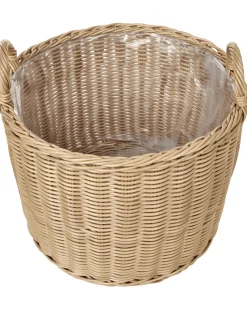 Sale Beliani Set di 3 vasi da fiori in vimini PENDULA Rattan sintetico (PE) 33/37/45 cm Naturale