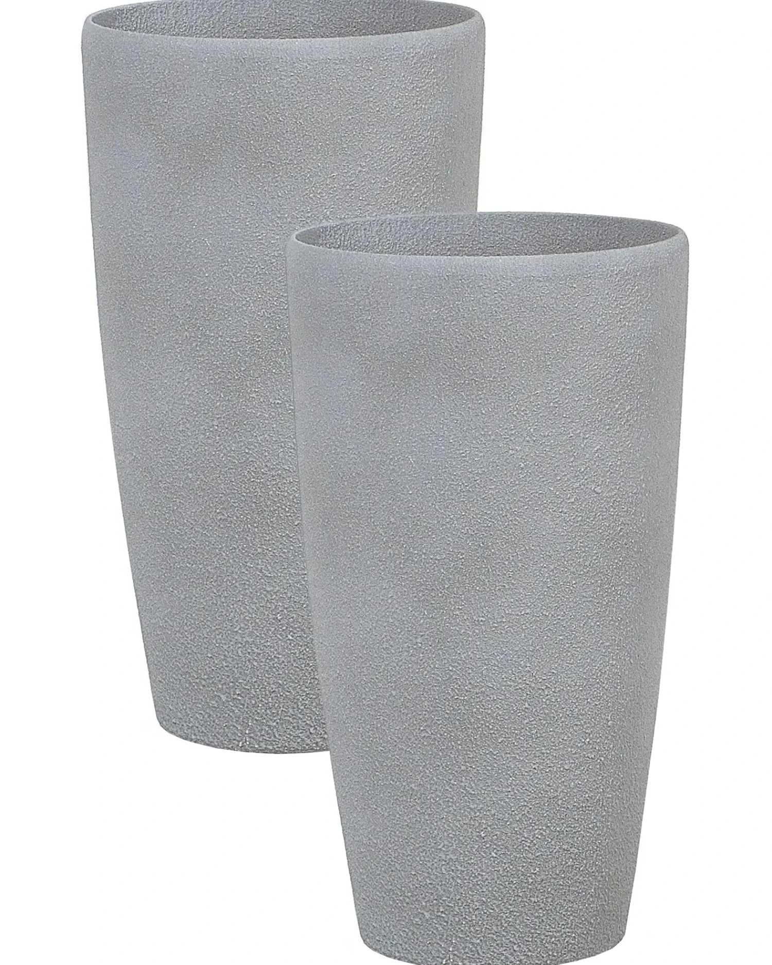 Beliani Set di 2 vasi per piante ABDERA 31 cm Grigio