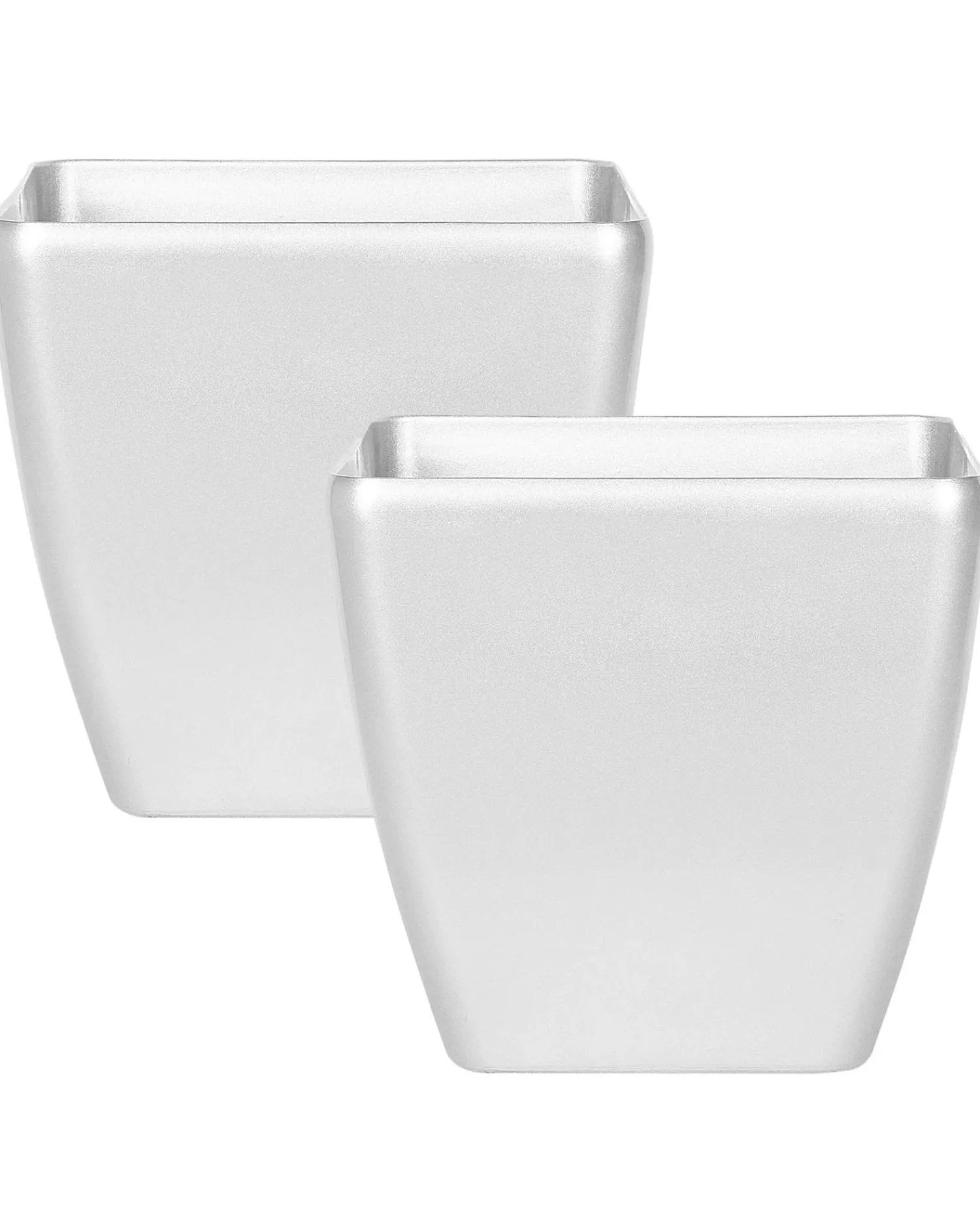 Discount Beliani Set di 2 vasi per piante ASTRAS Argento