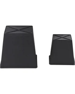 Outlet Beliani Set di 2 vasi per piante BERBERIS Rattan sintetico (PE) 34/45 cm Nero