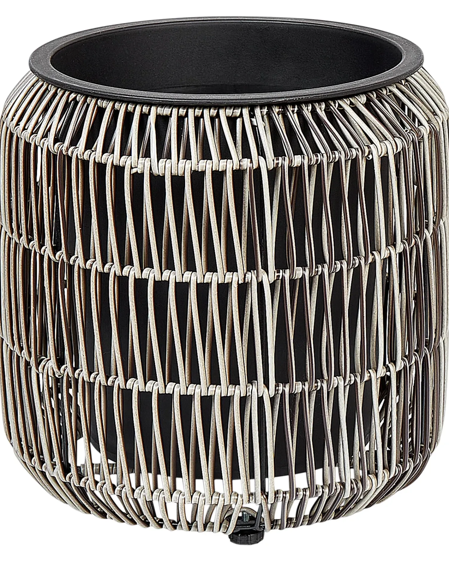 Beliani Set di 2 vasi per piante BRODIEA Rattan sintetico (PE) 26/45 cm chiaro Marrone