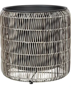 Beliani Set di 2 vasi per piante BRODIEA Rattan sintetico (PE) 26/45 cm chiaro Marrone