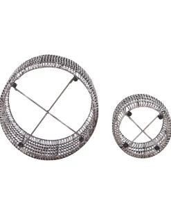 Beliani Set di 2 vasi per piante BRODIEA Rattan sintetico (PE) 26/45 cm chiaro Marrone