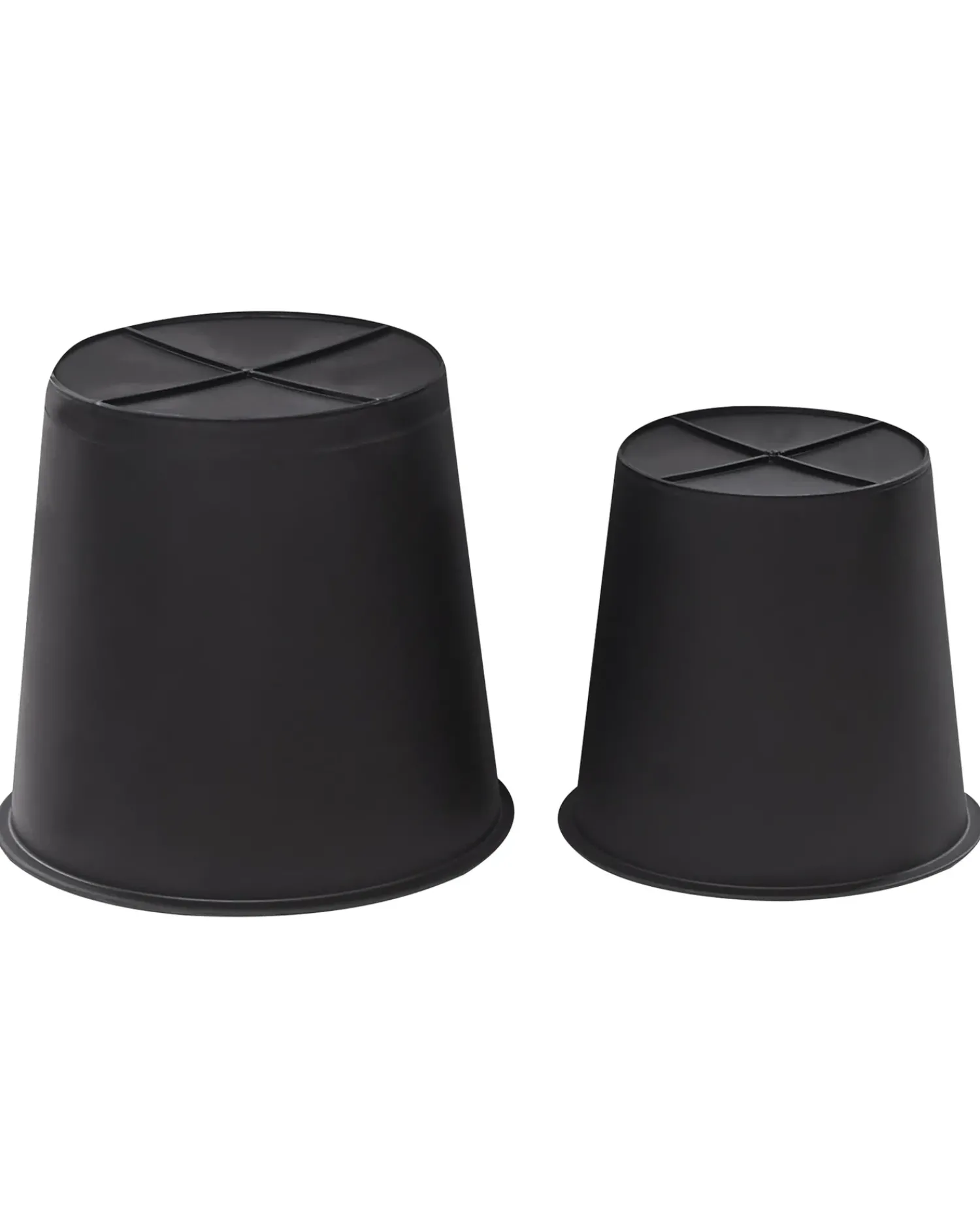 Sale Beliani Set di 2 vasi per piante CEDRUS Rattan sintetico (PE) 37/45 cm Nero