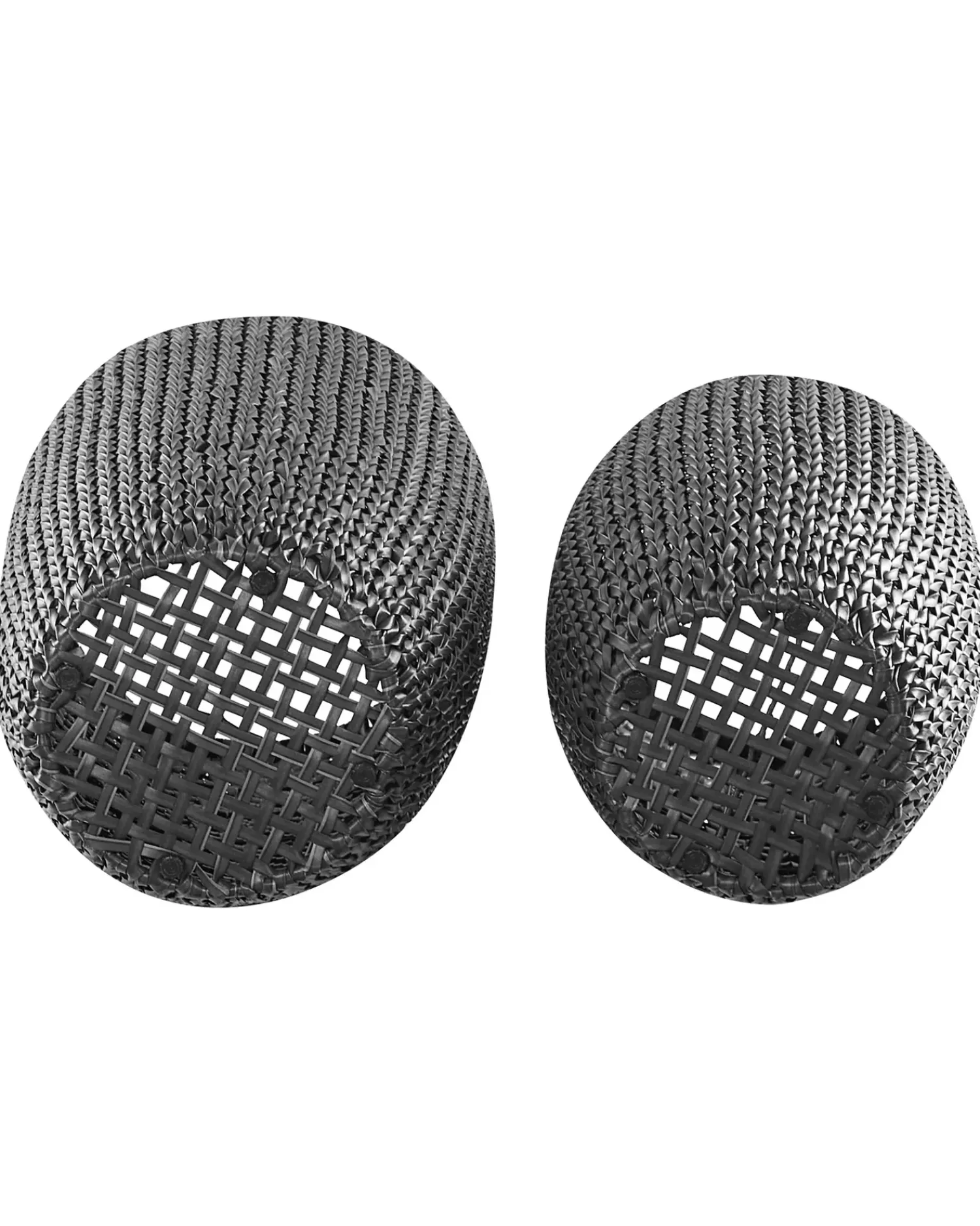 Sale Beliani Set di 2 vasi per piante CEDRUS Rattan sintetico (PE) 37/45 cm Nero