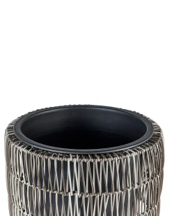 Outlet Beliani Set di 2 vasi per piante CHELONE Rattan sintetico (PE) 26/34 cm Marrone