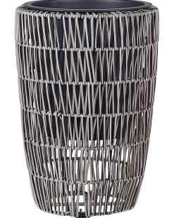 Outlet Beliani Set di 2 vasi per piante CHELONE Rattan sintetico (PE) 26/34 cm Marrone