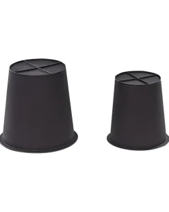 Outlet Beliani Set di 2 vasi per piante CHELONE Rattan sintetico (PE) 26/34 cm Marrone
