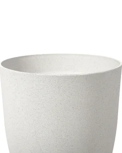 Beliani Set di vasi per piante CROTON 35 cm sporco Bianco