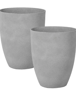 Online Beliani Set di vasi per piante CROTON 43 cm Grigio