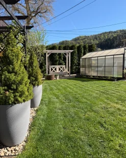 Online Beliani Set di vasi per piante CROTON 43 cm Grigio