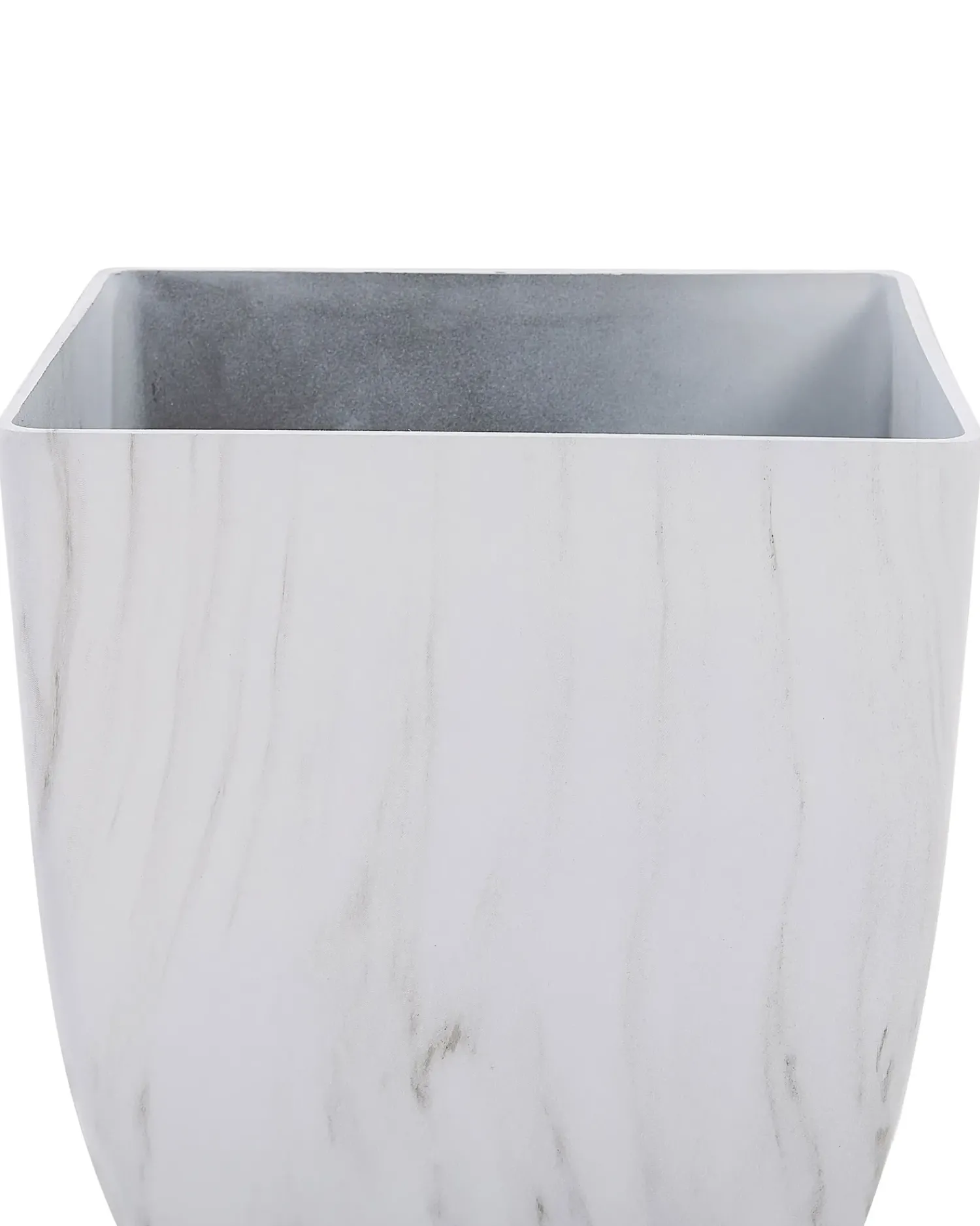 Outlet Beliani Set di 2 vasi per piante MIRO 35 cm Marmo Bianco
