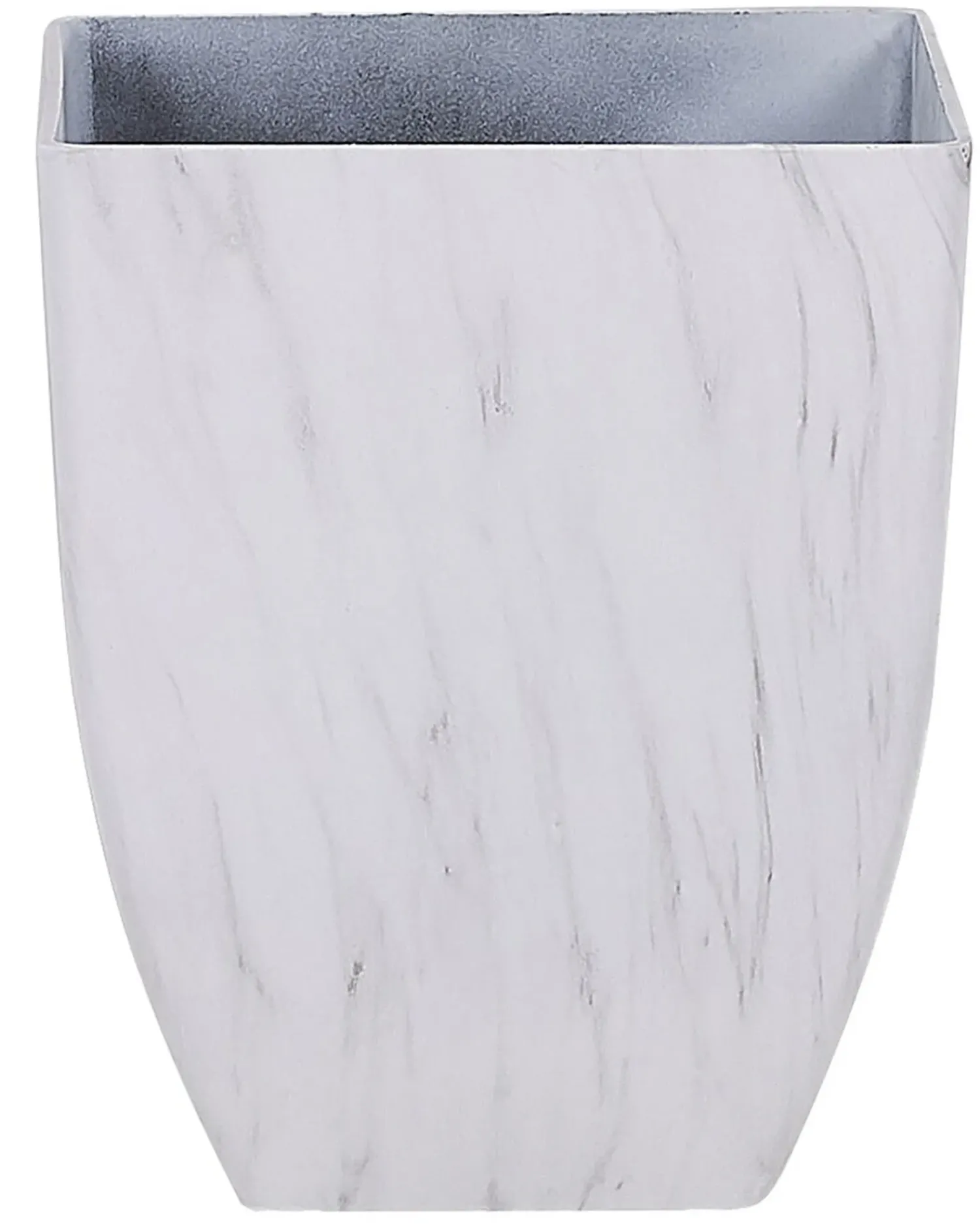 Outlet Beliani Set di 2 vasi per piante MIRO 35 cm Marmo Bianco