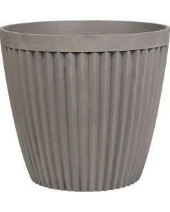Discount Beliani Set di 2 vasi per piante POKA 36 cm Tortora Grigio