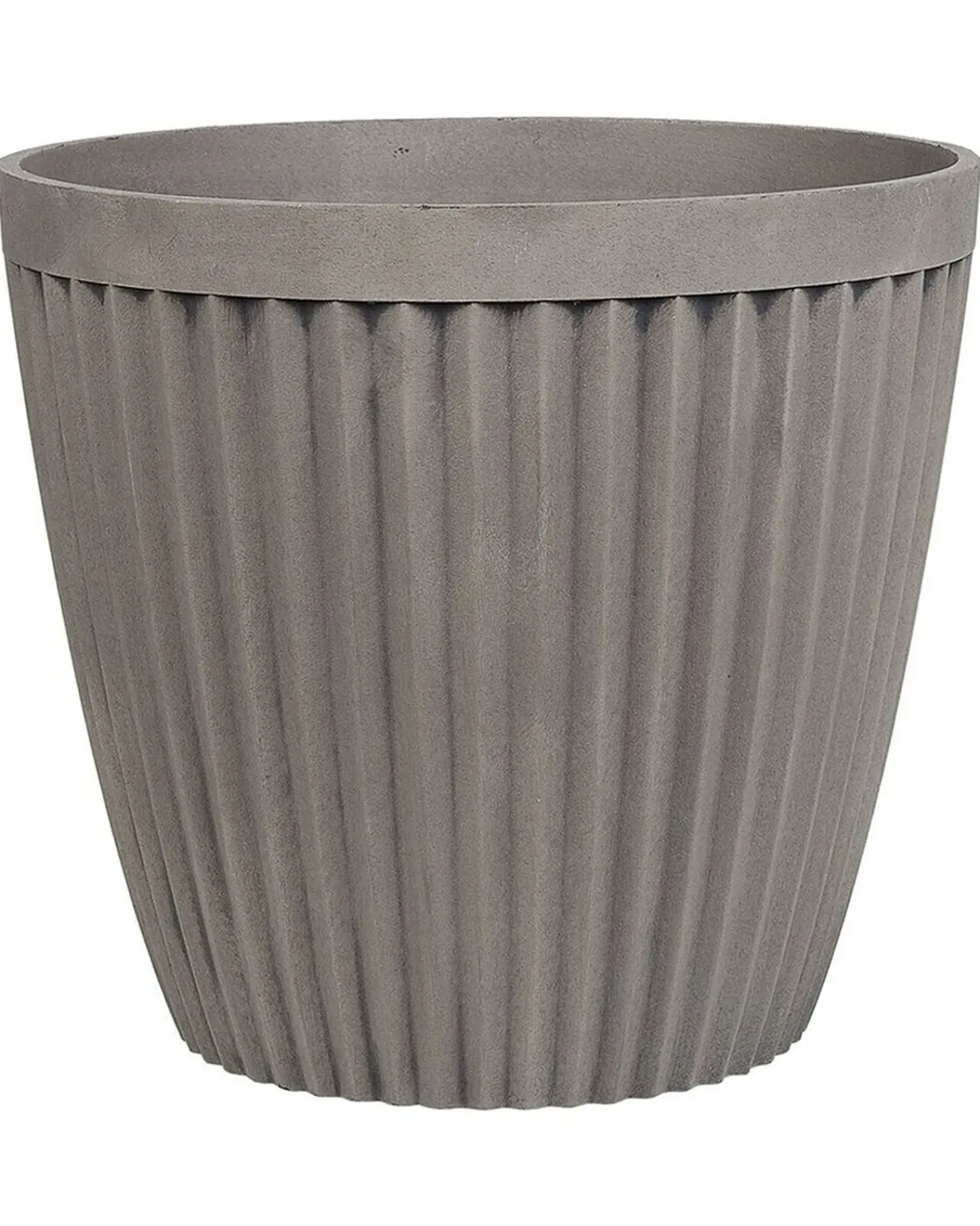 Discount Beliani Set di 2 vasi per piante POKA 36 cm Tortora Grigio