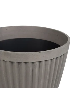 Discount Beliani Set di 2 vasi per piante POKA 36 cm Tortora Grigio