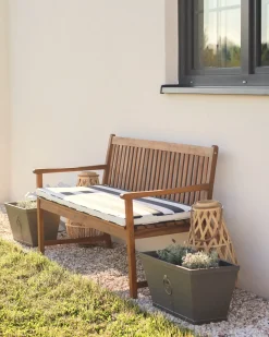 Discount Beliani Set di 2 vasi per piante PORIA 60 cm Grigio