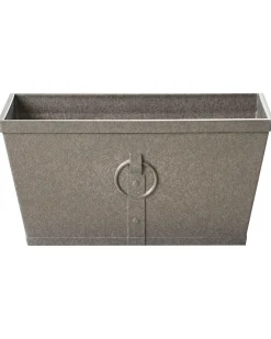 Discount Beliani Set di 2 vasi per piante PORIA 60 cm Grigio
