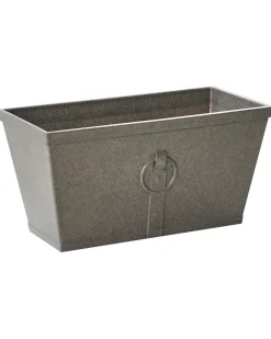 Discount Beliani Set di 2 vasi per piante PORIA 60 cm Grigio