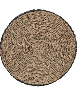 Discount Beliani Set di 3 vasi per piante RASBORA Alghe marine 35/31/27 cm Nero Beige Naturale Nero