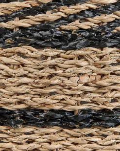 Discount Beliani Set di 3 vasi per piante RASBORA Alghe marine 35/31/27 cm Nero Beige Naturale Nero