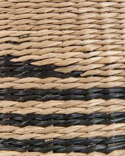 Online Beliani Set di 3 vasi per piante RATTAIL Alghe marine 32/29/27 cm Nero Beige Naturale Nero