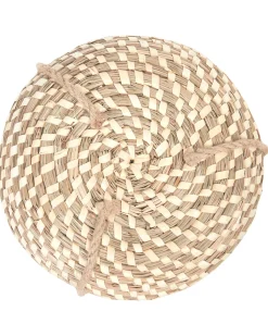 Outlet Beliani Set di 2 vasi per piante REMORA Alghe marine 22/14 cm Naturale Marrone