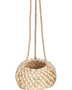 Outlet Beliani Set di 2 vasi per piante REMORA Alghe marine 22/14 cm Naturale Marrone
