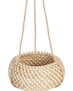 Outlet Beliani Set di 2 vasi per piante REMORA Alghe marine 22/14 cm Naturale Marrone