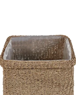 Online Beliani Set di 3 vasi per piante RIVULINE Alghe marine 23/27/30 cm Naturale Marrone