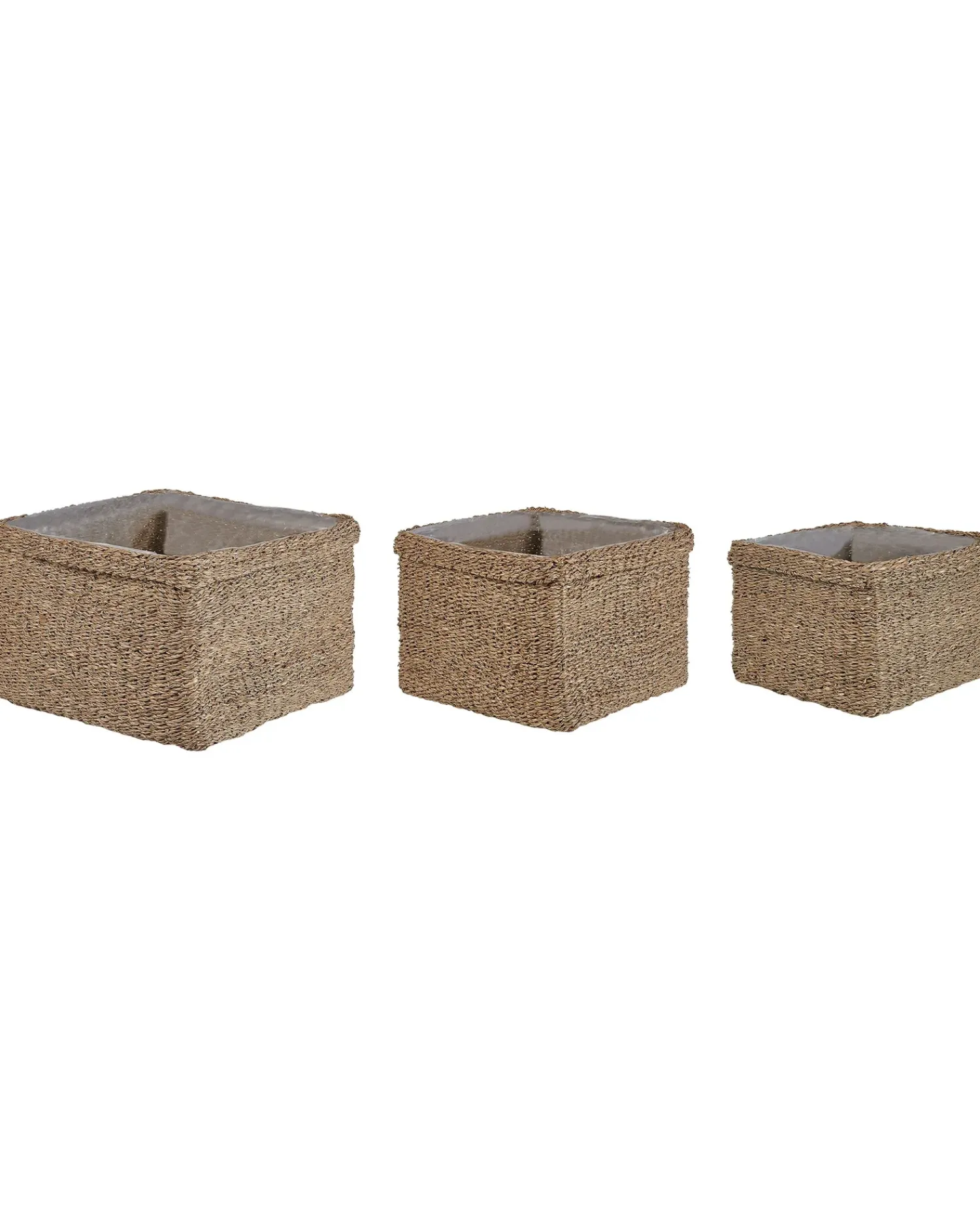 Online Beliani Set di 3 vasi per piante RIVULINE Alghe marine 23/27/30 cm Naturale Marrone