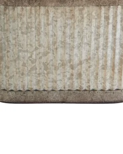 Online Beliani Set di 2 vasi per piante TULIPE Metallo 31/41 cm Grigio Grigio Marrone