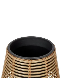Best Beliani Set di 2 vasi rialzati per piante BORAGO Rattan sintetico (PE) 20/21 cm Naturale Marrone