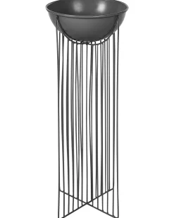 Beliani Set di 2 vasi rialzati per piante FICARIA Metallo 22 cm Nero