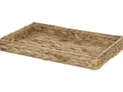 New Beliani Set di 2 vassoi decorativi KONTUM Vimini Naturale Beige Naturale