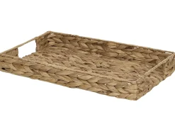 New Beliani Set di 2 vassoi decorativi KONTUM Vimini Naturale Beige Naturale