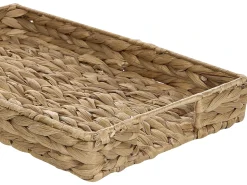 New Beliani Set di 2 vassoi decorativi KONTUM Vimini Naturale Beige Naturale