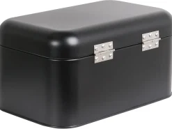 New Beliani Set Portapane e Barattoli 4 Pezzi REVERIE Metallo Nero Marrone Nero
