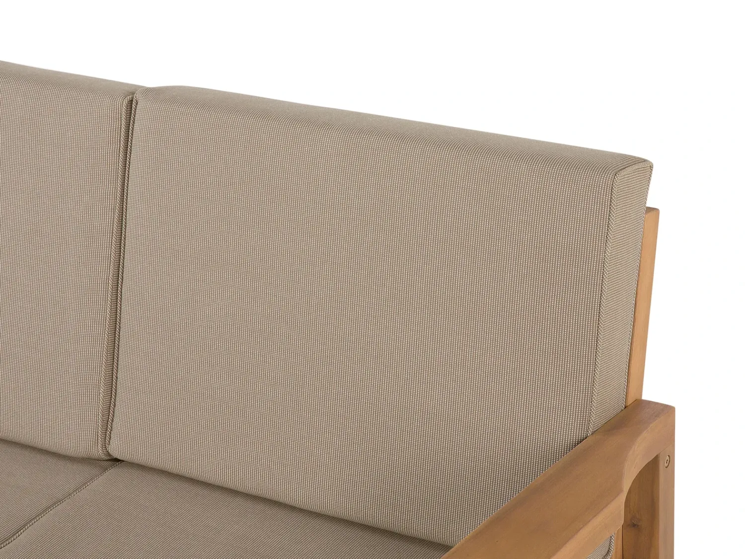 Online Beliani Set salotto da giardino con tavolo e pouf 4 posti MANILA Marrone chiaro Grigio Marrone