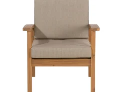 Online Beliani Set salotto da giardino con tavolo e pouf 4 posti MANILA Marrone chiaro Grigio Marrone