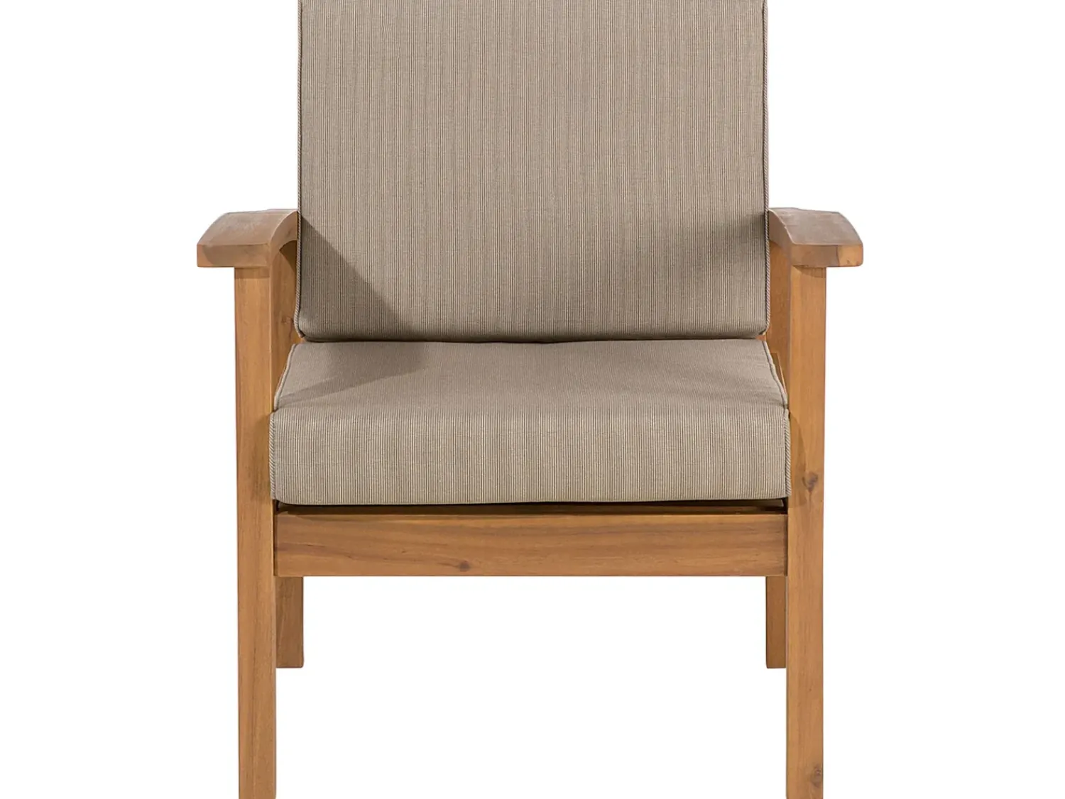 Online Beliani Set salotto da giardino con tavolo e pouf 4 posti MANILA Marrone chiaro Grigio Marrone