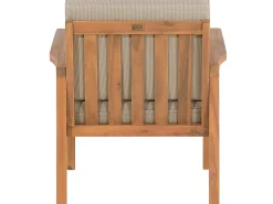 Online Beliani Set salotto da giardino con tavolo e pouf 4 posti MANILA Marrone chiaro Grigio Marrone
