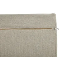 Clearance Beliani Set salotto da giardino con tavolo e pouf 2 posti PONZA Rattan sintetico (PE) Beige Beige Naturale