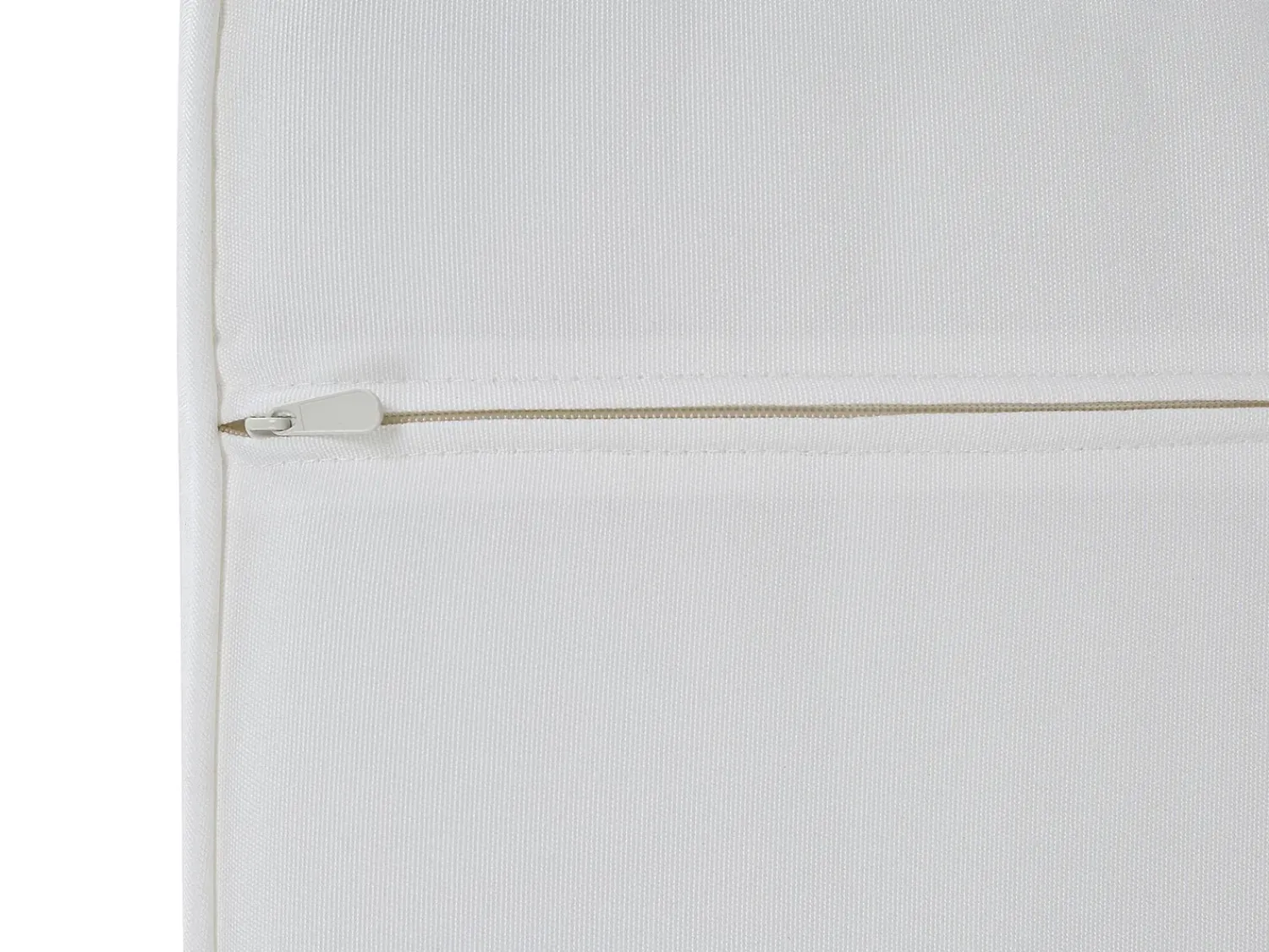 Online Beliani Set salotto da giardino con tavolo e pouf 5 posti BELLUNO Rattan sintetico (PE) Bianco Bianco Argento Marrone