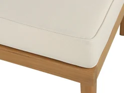 Beliani Set salotto da giardino con tavolo e pouf 5 posti BARATTI Legno d'acacia Marrone Beige Marrone
