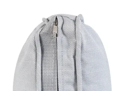 Discount Beliani Set salotto da giardino con tavolo e pouf 9 posti LACONA Lato destro Rattan sintetico (PE) chiaro Grigio